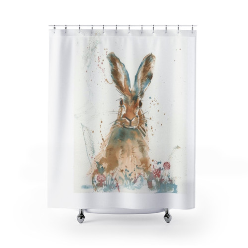Startled Hare Shower Curtain
