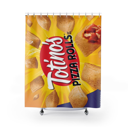 Pizza Rolls Shower Curtain - Snack-Themed Home Decor