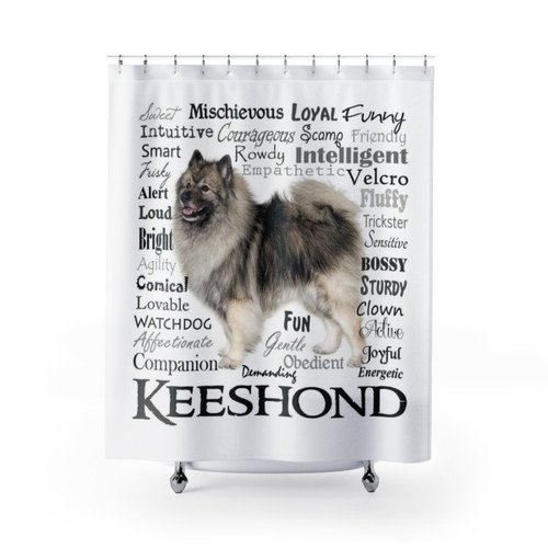 Keeshond Dog Breed Shower Curtain