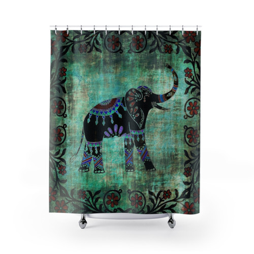 Decorative Asian Elephant Shower Curtains