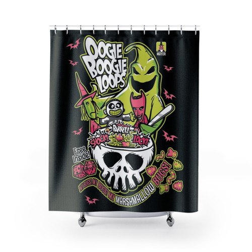 Oogie Boogie Loops Nightmare Before Christmas Shower Curtain