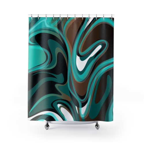 Abstract Liquify Pattern Shower Curtain