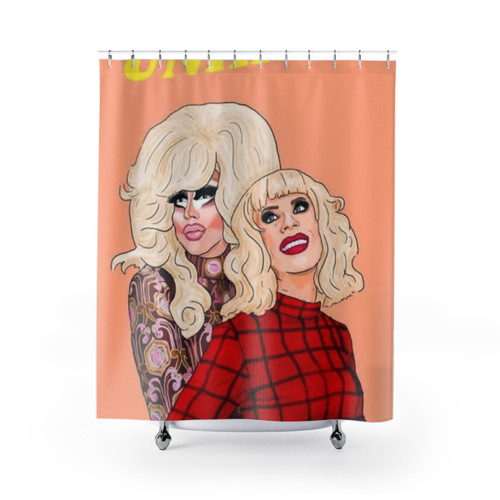 Trixie and Katya Drag Queen Shower Curtain
