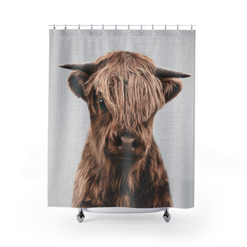 Colorful Highland Calf Shower Curtain