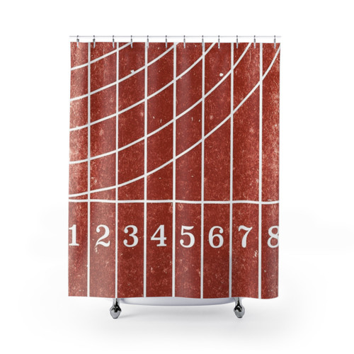 Red Running Track Shower Curtains