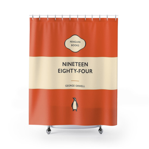 1984 George Orwell Penguin Classic Book Cover Shower Curtain
