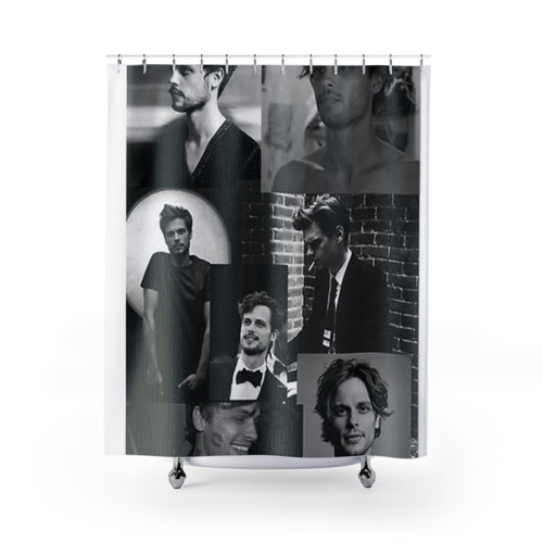 Monotone Criminal Minds Shower Curtains