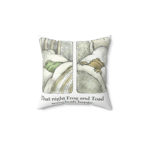 Frog and Toad Happy Pillow - Cottagecore Decor