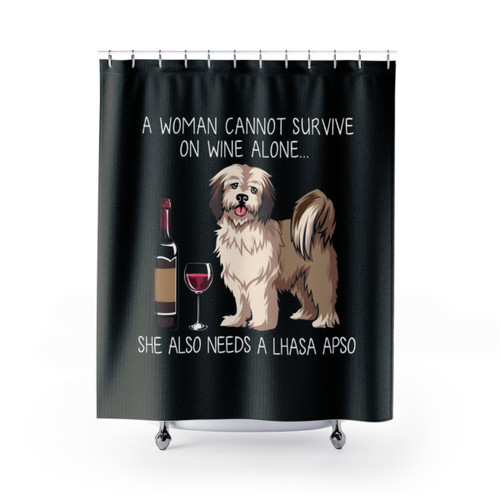 Lhasa Apso Dog Shower Curtain