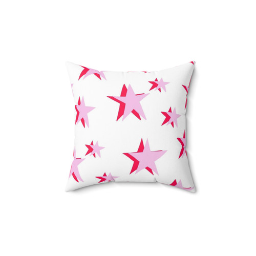 VSCO Pink and Red Star Pattern Pillow