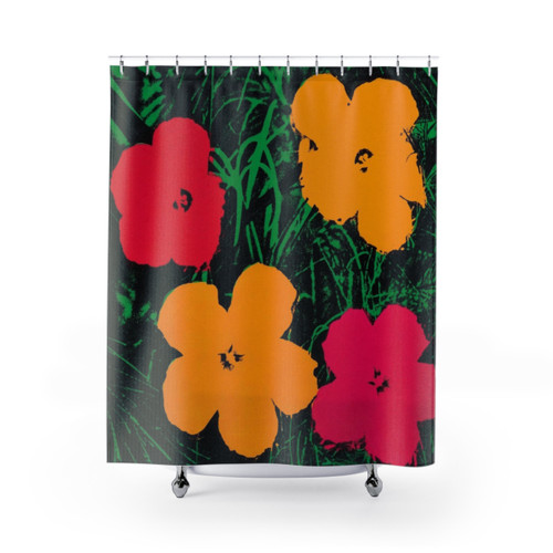 Andy Warhol Flowers Shower Curtain