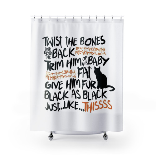 Hocus Pocus Binx Spell Shower Curtains