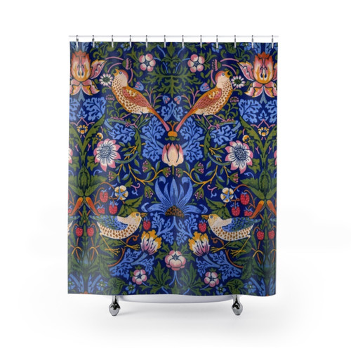William Morris The Strawberry Thief Shower Curtains"