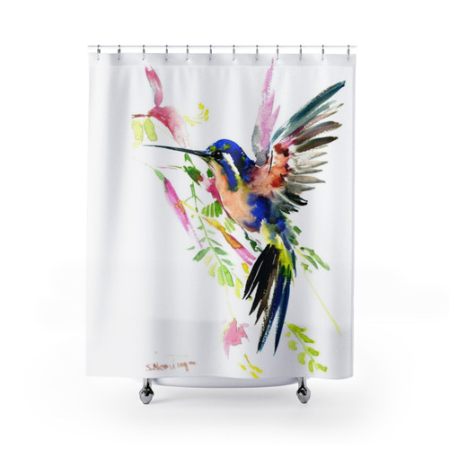 Vibrant Hummingbird Shower Curtain