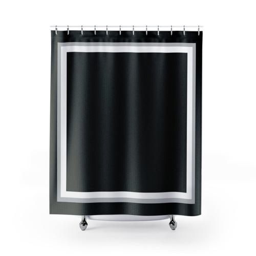 Elegant Black and Silver Shower Curtains