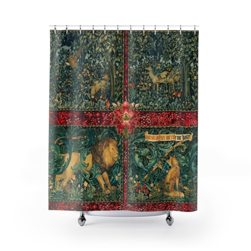 Greenery Forest Animals Shower Curtain