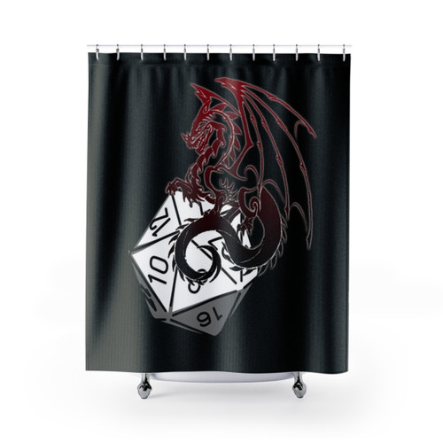 Dungeons & Dragons themed shower curtain