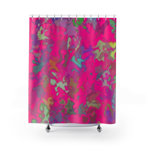 Fuchsia Print Shower Curtains with Unique Pattern