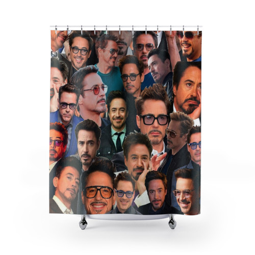 Robert Downey Jr. Photo Collage Shower Curtains