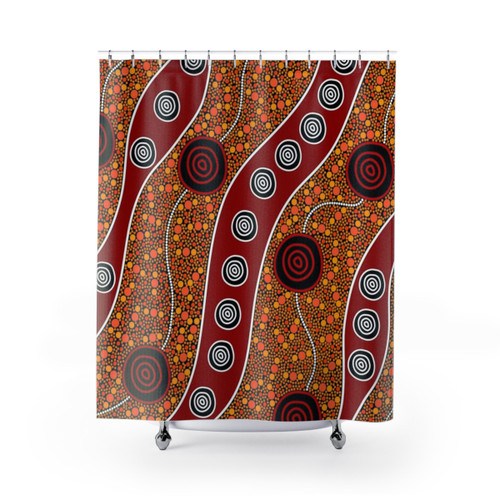 Authentic Aboriginal Art Shower Curtains