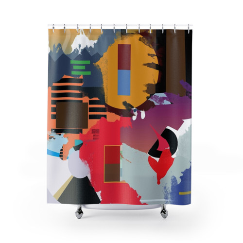 Kanye West Album Collage Shower Curtain