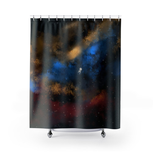Star Trek Shower Curtain with Boldly Going Digital Painting