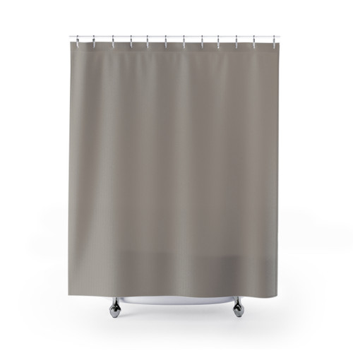 Taupe solid color shower curtain
