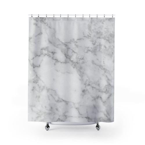 Marble Shower Curtains for a Stylish Bathroom