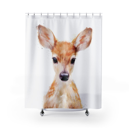 Little Deer Print Shower Curtain