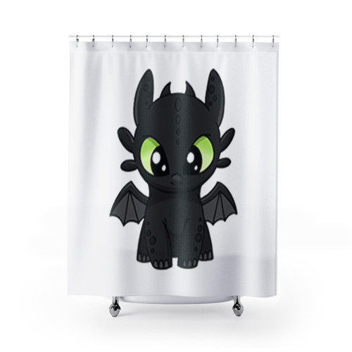 Toothless Night Fury Shower Curtain for How to Train Your Dragon Fans