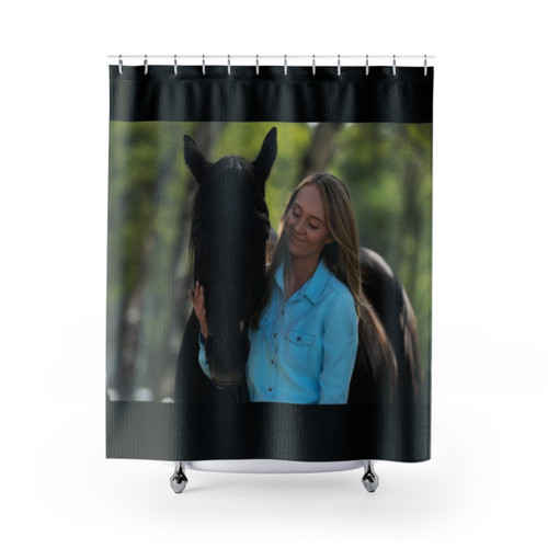 Amy and Horse Themed Shower Curtain