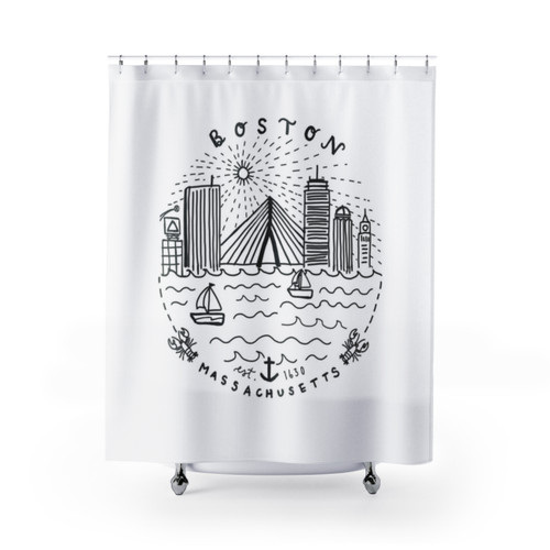 Boston Skyline Shower Curtains