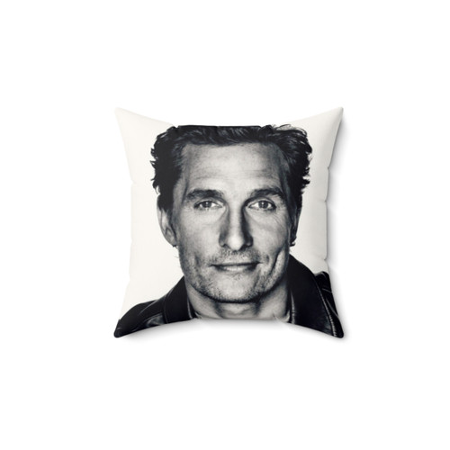 Matthew McConaughey Pillow - Soft Hollywood Movie Star Decorative Accent