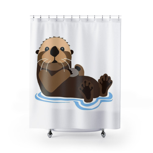 Otter Emoji Shower Curtain