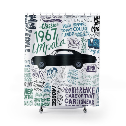 Supernatural Themed Shower Curtain