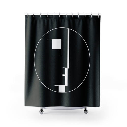 Bauhaus Logo Shower Curtains - Minimalist Geometric Art