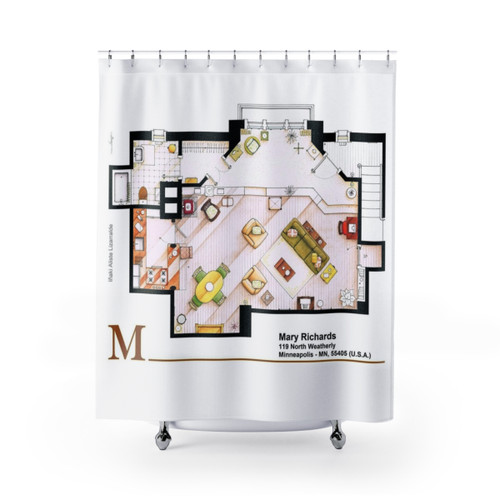 Mary Richards Inspired Shower Curtains from The Mary Tyler Moore Show