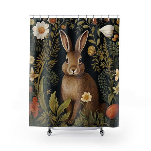 Vintage Rabbit Morris Style Shower Curtains
