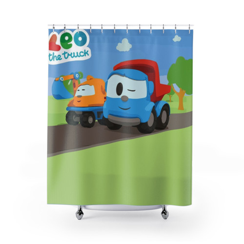 Cartoon Truck Shower Curtains for Kids