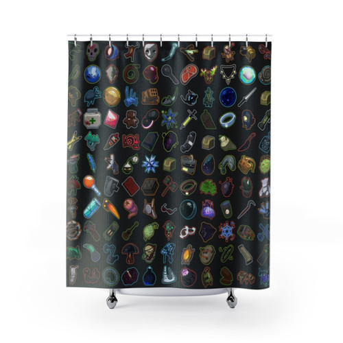 Risk of Rain 2 themed shower curtain