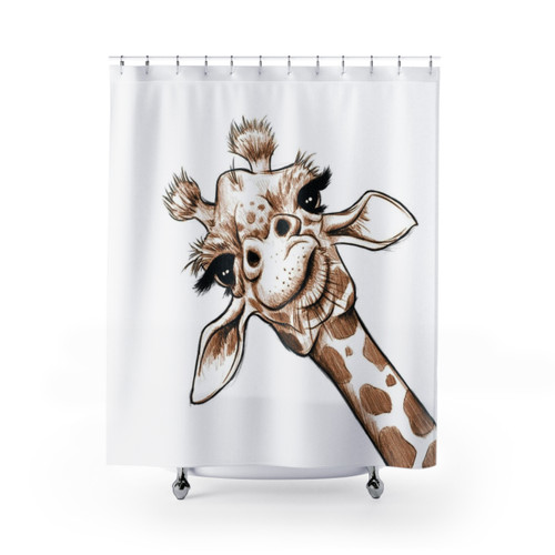 Sketch Giraffe Art Shower Curtain