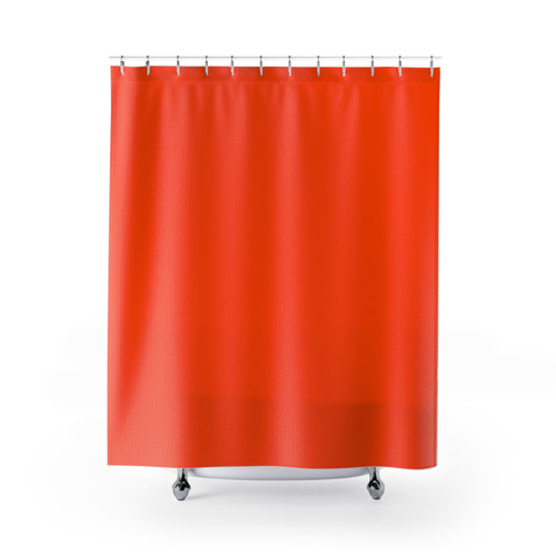 International Orange Shower Curtains