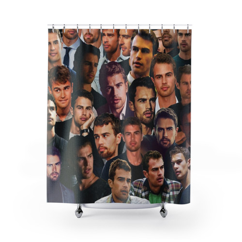 Theo James Photo Collage Shower Curtains