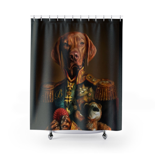 Vizsla Dog Portrait Shower Curtain