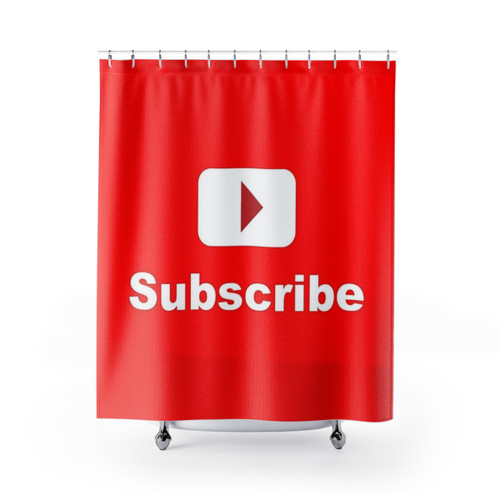YouTube Subscribe Shower Curtains