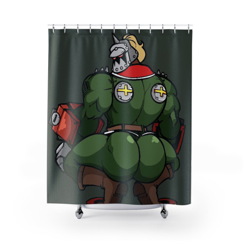 Potemkin Culo Shower Curtains - Guilty Gear Strive Inspired