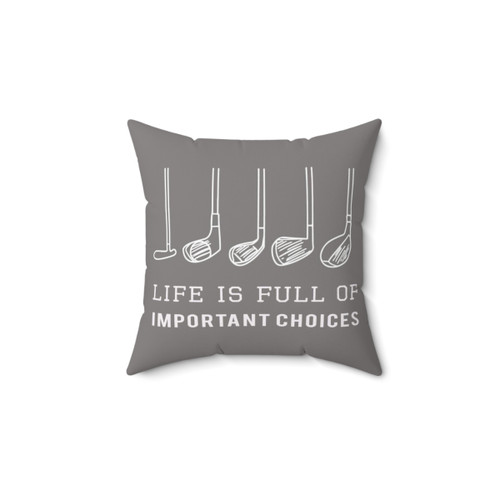 Funny golf pillow with motivational quote