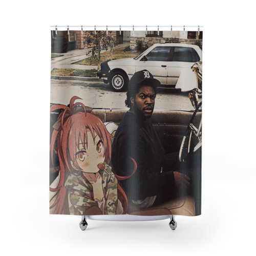 Kyoko Sakura anime-inspired shower curtain