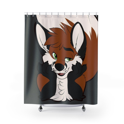 Sup Fox Shower Curtains - Furry Cartoon Animal Design