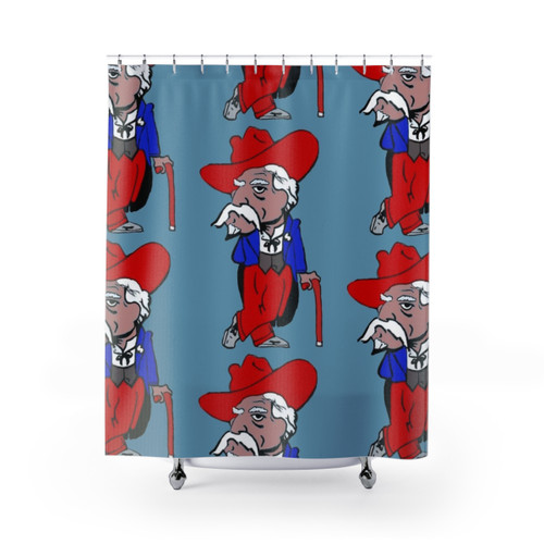 Blue Col. Reb Shower Curtains